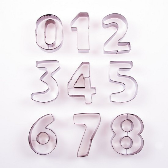 Zahlen Ausstecher Set 0-9 - CT-510 - Mytortenland